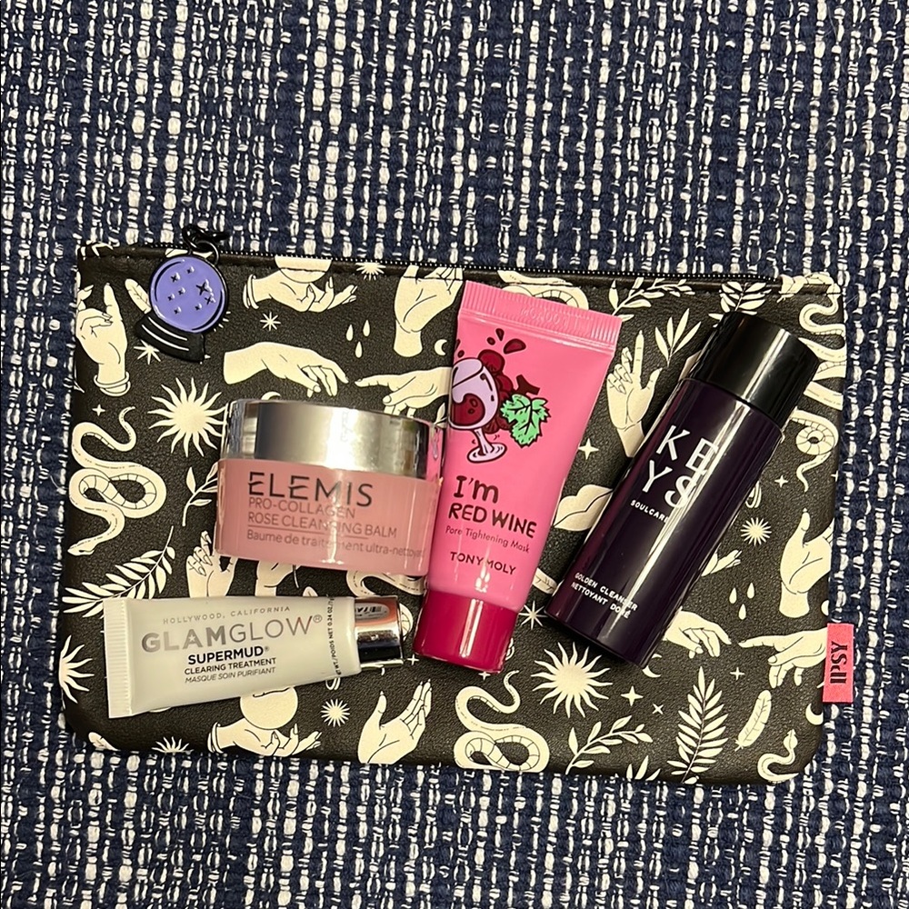 Ipsy glam bag, Elemis, Glam Glow, Keys Soulcare, TonyMoly